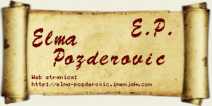 Elma Pozderović vizit kartica